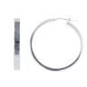 Silver Greek Key Hoop Earrings by Icesia