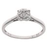 9ct White Gold 0.16ct Brilliant Cut Diamond Cluster Ring