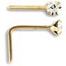 9ct Yellow Gold Cubic Zirconia Nose Stud