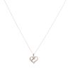 9ct Yellow Gold 0.05ct Diamond Heart Pendant and Chain 18"