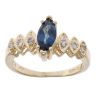 14ct Yellow Gold 0.05ct Diamond and Sapphire Fancy Ring