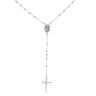 Silver Rosary Beads 24" By Icesia