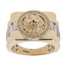 14ct Yellow and White Gold Cubic Zirconia Lion Ring
