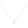 9ct White Gold 0.50ct Lab Grown Pear Cut Diamond Solitaire Pendant and Chain 18"