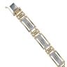9ct Yellow and White Gold 2.50ct Brilliant Cut Diamond Fancy Bracelet 7.5"