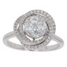 18ct White Gold Brilliant Cut Diamond Spiral Cluster Ring