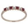 9ct Yellow Gold 0.05ct Diamond and Ruby Fancy Ring