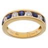 18ct Yellow Gold 0.63ct Brilliant Cut Diamond and Sapphire Eternity Ring