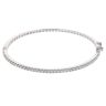 18ct White Gold 1.00ct Brilliant Cut Diamond Hinged Bangle