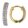 22ct Yellow Gold Cubic Zirconia Huggies Hoop Earrings