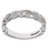 18ct White Gold 0.15ct Brilliant Cut Diamond Millegrain Leaves Ring