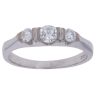 18ct White Gold 0.45ct Brilliant Cut Diamond Trilogy Ring