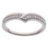 9ct White Gold 0.15ct Brilliant Cut Diamond Wishbone Ring