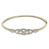 9ct Yellow Gold 0.15ct Brilliant Cut Diamond Bangle