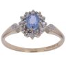 9ct Yellow Gold 0.10ct Diamond and Sapphire Cluster Ring
