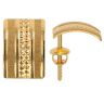 22ct Yellow Gold Matte Grain Stud Earrings