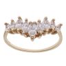 9ct Yellow Gold Cubic Zirconia Wishbone Ring