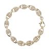 9ct Yellow Gold Cubic Zirconia Tulip Bracelet 8"