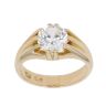 9ct Yellow Gold Cubic Zirconia Signet Ring