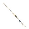 14ct Yellow Gold Child's Blue Enamel Car ID 6" Bracelet