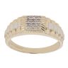9ct Yellow And White Gold 0.10ct Diamond Watch Strap Style Ring