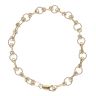 9ct Yellow Gold Patterned Rings Fancy Bracelet 7.5"