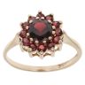 9ct Yellow Gold Garnet Cluster Ring