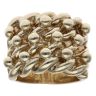 9ct Yellow Gold Three Row Keeper Ring