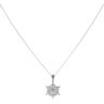 Silver Cubic Zirconia Snowflake Pendant And Chain 18" By Icesia