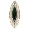14ct Yellow Gold Cubic Zirconia Green Gemstone Ring