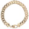 9ct Yellow Gold Flat Plain Curb Bracelet 8.5"