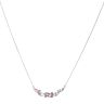 9ct White Gold Multi Gemstone Chain 18"