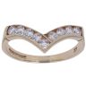 9ct Yellow Gold Cubic Zirconia Wishbone Ring
