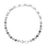 14ct White Gold Cubic Zirconia Heart Bracelet 7"