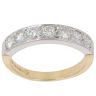 18ct Yellow And White Gold 0.90ct Brilliant Cut Diamond Half Eternity Ring
