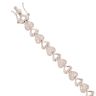 18ct White Gold 1.60ct Brilliant Cut Diamond Heart Bracelet 7"