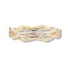 9ct Yellow White and Rose Gold Fancy Bangle