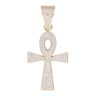 9ct Yellow Gold Cubic Zirconia Ankh Cros Pendant