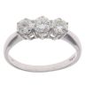 18ct White Gold 1.00ct Brilliant Cut Diamond Trilogy Ring