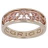 9ct Yellow Gold 0.05ct Diamond Cariad Hearts Ring