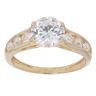 14ct Yellow Gold Cubic Zirconia Ring