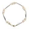 9ct Yellow and White Gold Celtic Fancy Bracelet 7"