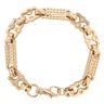 9ct Yellow Gold Stars and Bars Bracelet 7.5"