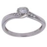 9ct White Gold 0.17ct Brilliant Cut Diamond Solitaire Ring