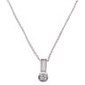 18ct White Gold 0.10ct Diamond Solitaire Pendant and Chain 18"