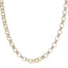 9ct Yellow Gold Patterned and Plain Belcher Chain 24"