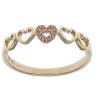 9ct Yellow and Rose Gold Clogau 0.05ct Diamond Heart Ring
