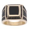14ct Yellow Gold Black Gem Signet Ring