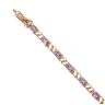 9ct Yellow Gold Tanzanite Bracelet 7.5"