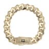 14ct Yellow Gold Monaco Classic Alternate Flex Lock Curb Bracelet 8.5"